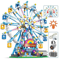 Thumbnail for Building Blocks MOC Creator City Rotating Ferris Wheel Bricks Kids Toys - 1