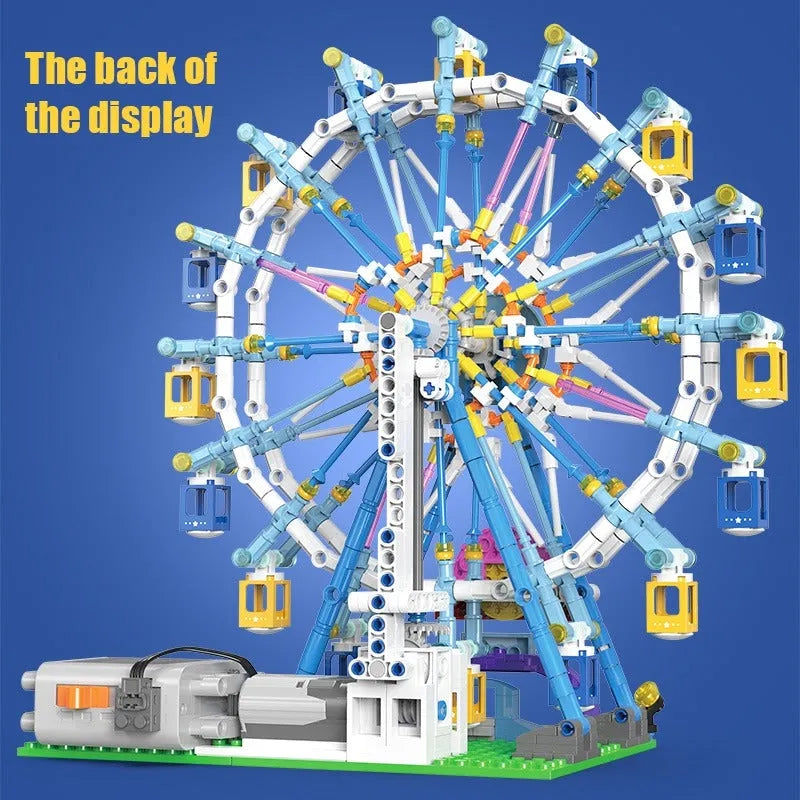 Building Blocks MOC Creator City Rotating Ferris Wheel Bricks Kids Toys - 4