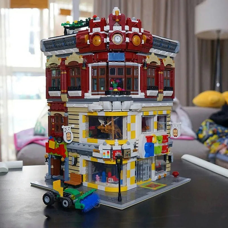 Building Blocks MOC Creator Expert City Toys and Bookstore Shop Bricks Toy - 6