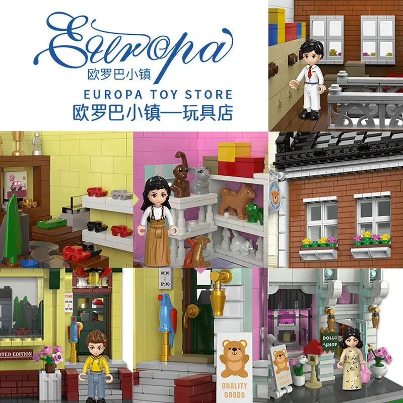 Building Blocks MOC Creator Expert Europa City Toys Store Bricks Toy - 7