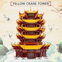 Thumbnail for Building Blocks MOC Creator Expert Yellow Crane Tower Bricks Toy - 7