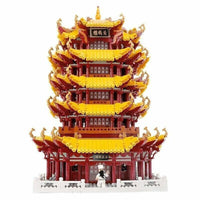 Thumbnail for Building Blocks MOC Creator Expert Yellow Crane Tower Bricks Toy Construction Set Toys - 4