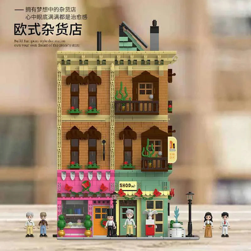 Building Blocks MOC Creator Experts Europa City Grocery Store Bricks Toys - 6