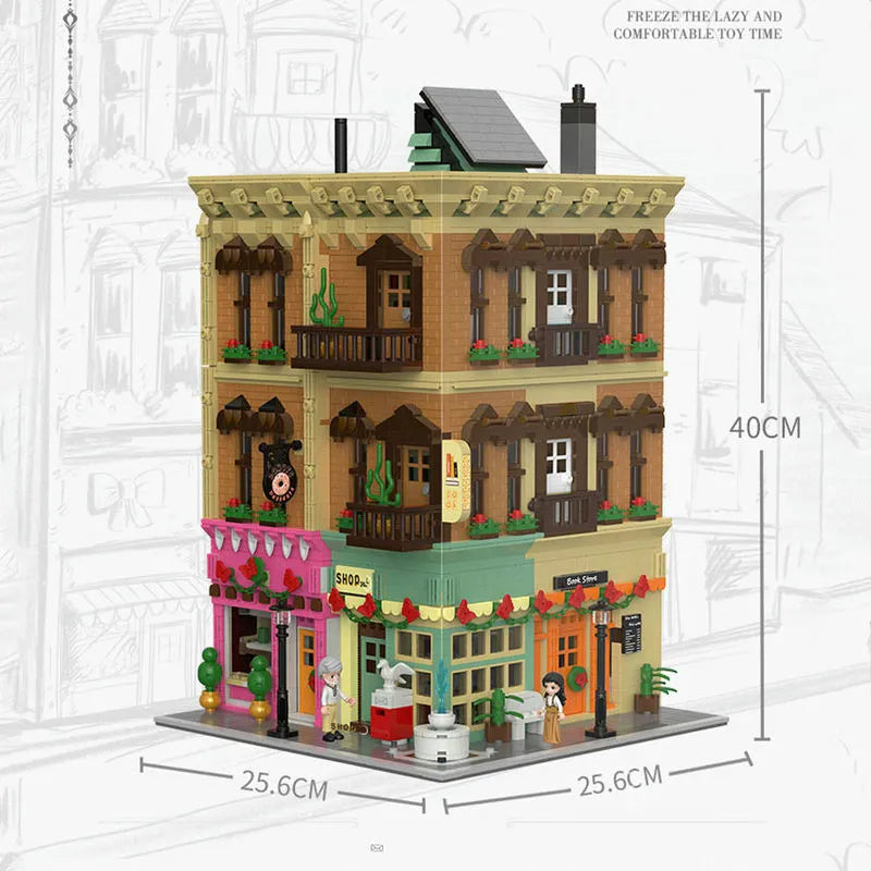 Building Blocks MOC Creator Experts Europa City Grocery Store Bricks Toys Construction Set Toys - 5