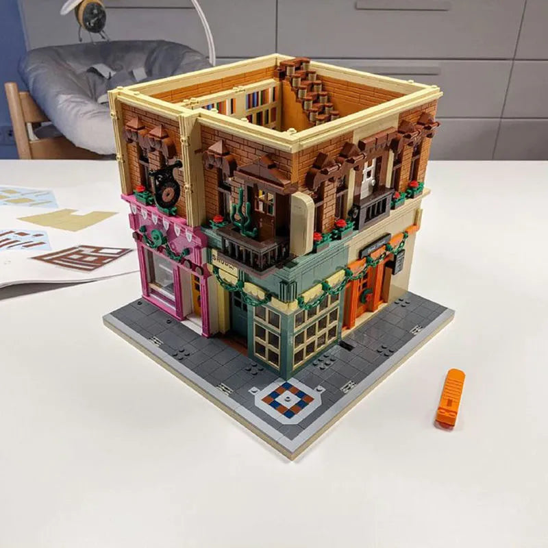 Building Blocks MOC Creator Experts Europa City Grocery Store Bricks Toys Construction Set Toys - 11