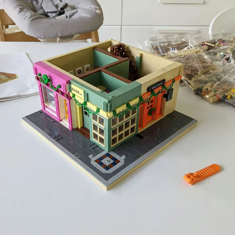 Building Blocks MOC Creator Experts Europa City Grocery Store Bricks Toys Construction Set Toys - 10