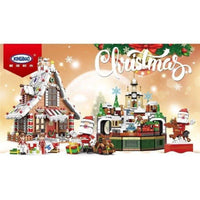 Thumbnail for Building Blocks MOC Expert Snow Christmas Castle Music Box Bricks Toys Construction Set Toys - 2