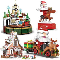 Thumbnail for Building Blocks MOC Expert Snow Christmas Castle Music Box Bricks Toys - 4