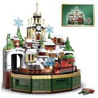 Thumbnail for Building Blocks MOC Expert Snow Christmas Castle Music Box Bricks Toys - 1