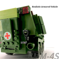 Thumbnail for Building Blocks MOC Military Armored Medical Off - Road Car Bricks Toys - 4