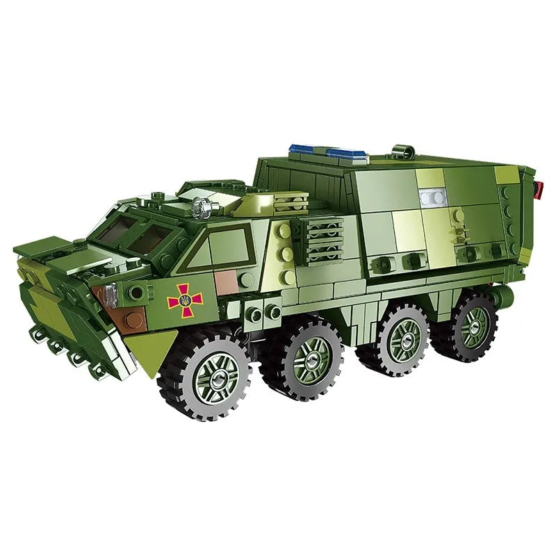 Building Blocks MOC Military Armored Medical Off - Road Car Bricks Toys - 1