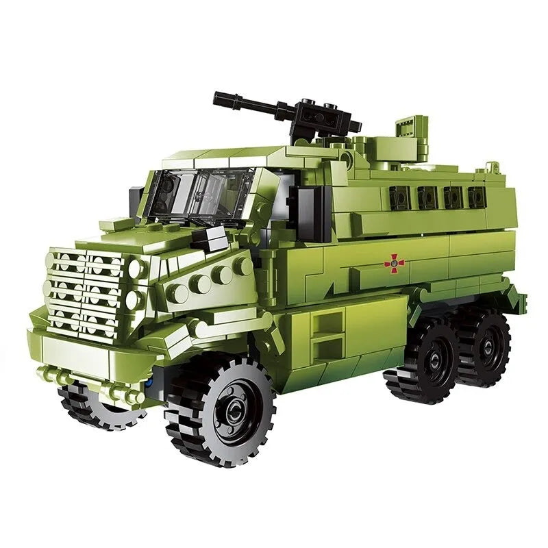 Building Blocks MOC Military Armored Transport Truck Bricks Toy - 1