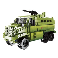 Thumbnail for Building Blocks MOC Military Armored Transport Truck Bricks Toy Construction Set Toys - 1