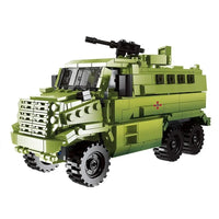 Thumbnail for Building Blocks MOC Military Armored Transport Truck Bricks Toy - 1