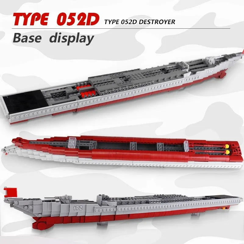 Building Blocks MOC Military Guided Missiles Destroyer Warship Bricks Toys - 3