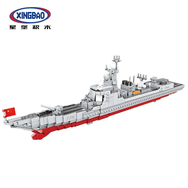 Building Blocks MOC Military Guided Missiles Destroyer Warship Bricks Toys - 1