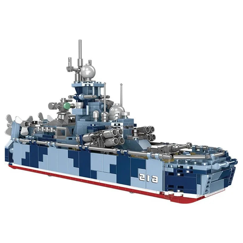 Building Blocks MOC Military WW2 Bora Missiles Gunboat Vessel Bricks Toys - 1