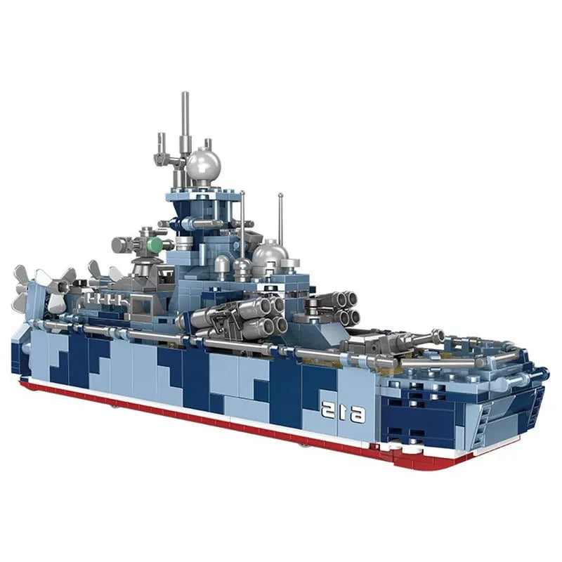 Building Blocks MOC Military WW2 Bora Missiles Gunboat Vessel Bricks Toys Construction Set Toys - 1