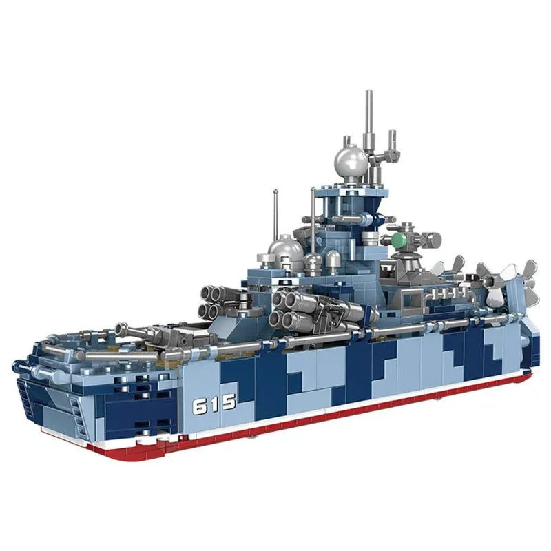 Building Blocks MOC Military WW2 Bora Missiles Gunboat Vessel Bricks Toys Construction Set Toys - 3