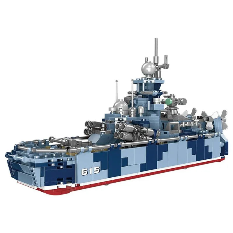 Building Blocks MOC Military WW2 Bora Missiles Gunboat Vessel Bricks Toys - 3