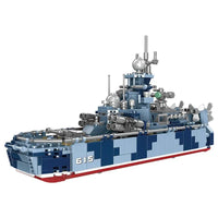 Thumbnail for Building Blocks MOC Military WW2 Bora Missiles Gunboat Vessel Bricks Toys - 3