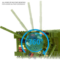 Thumbnail for Building Blocks MOC Military WW2 T64 Main Battle Tank Bricks Toys Construction Set Toys - 7