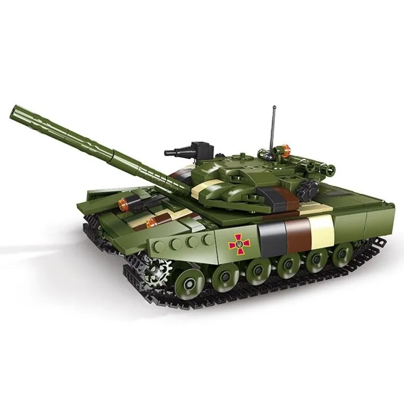 Building Blocks MOC Military WW2 T64 Main Battle Tank Bricks Toys - 1