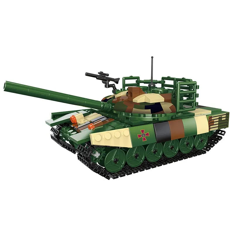 Building Blocks MOC Military WW2 T72 Main Battle Tank Bricks Kids Toys - 1