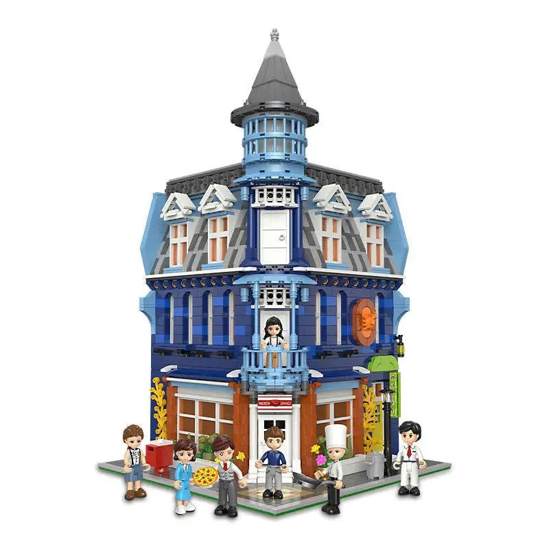 Building Blocks MOC Street City Expert Europa Dining Room Bricks Toys - 1