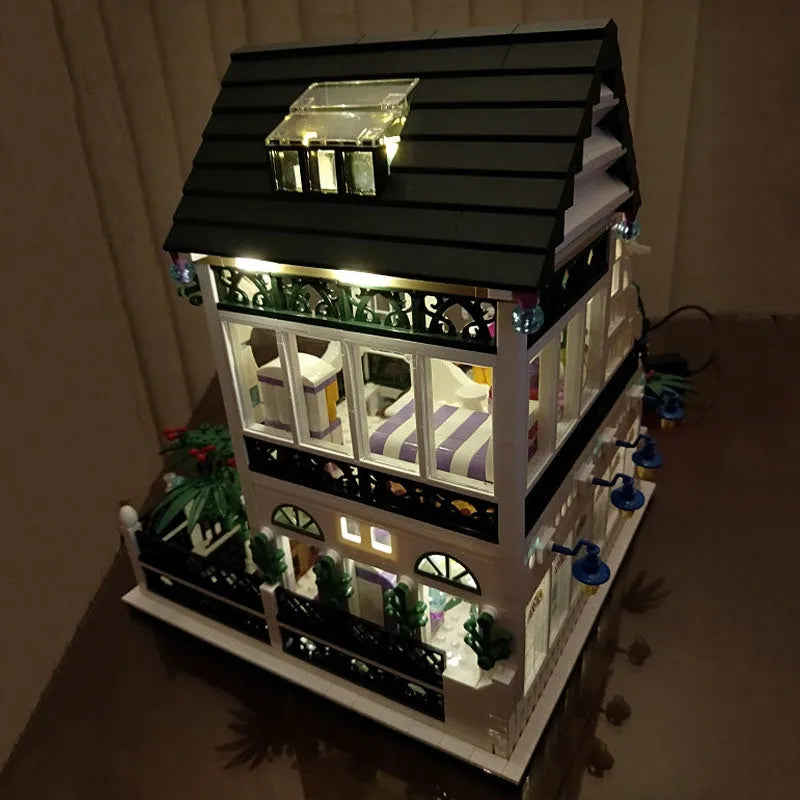 Building Blocks MOC Street Expert City Romantic House Bricks Toy Construction Set Toys - 7