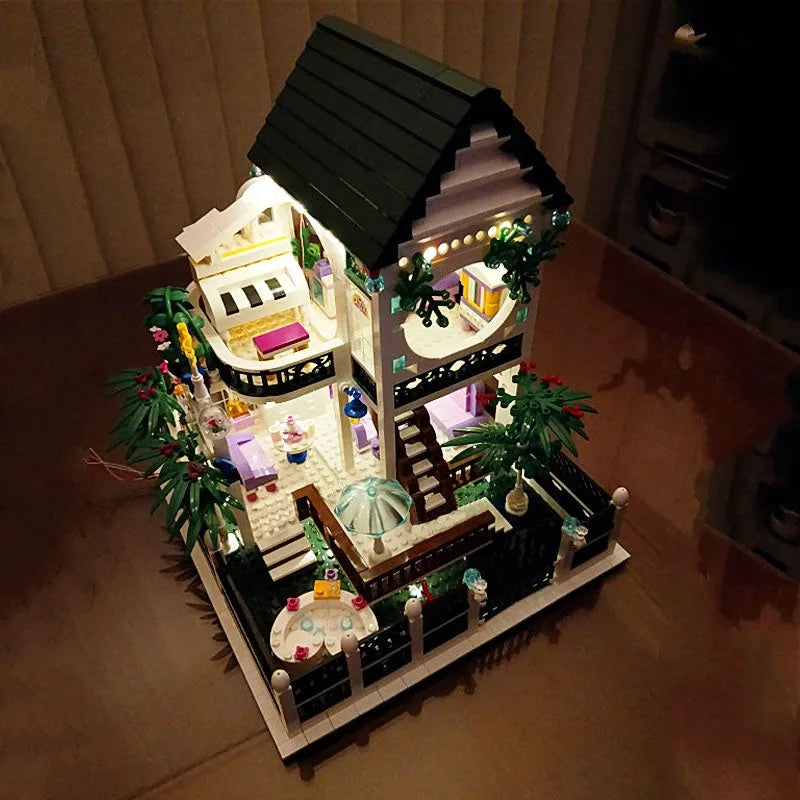 Building Blocks MOC Street Expert City Romantic House Bricks Toy Construction Set Toys - 10