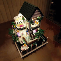 Thumbnail for Building Blocks MOC Street Expert City Romantic House Bricks Toy Construction Set Toys - 10