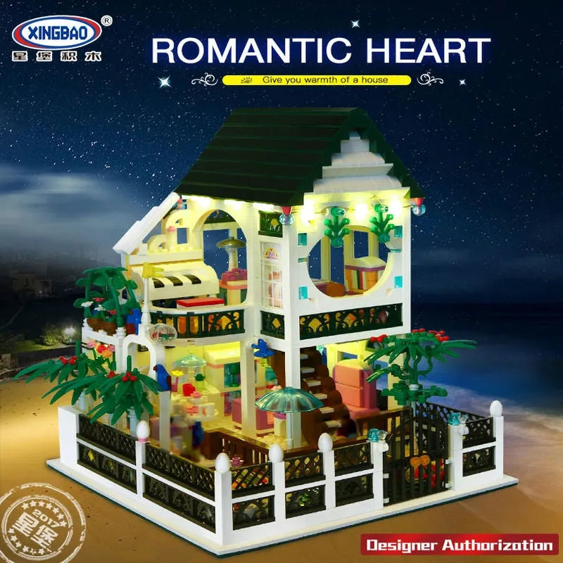 Building Blocks MOC Street Expert City Romantic House Bricks Toy Construction Set Toys - 2