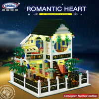 Thumbnail for Building Blocks MOC Street Expert City Romantic House Bricks Toy Construction Set Toys - 2