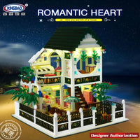Thumbnail for Building Blocks MOC Street Expert City Romantic House Bricks Toy - 2