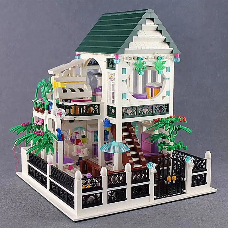 Building Blocks MOC Street Expert City Romantic House Bricks Toy - 5