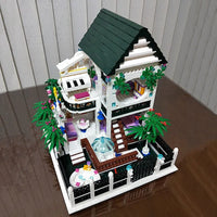 Thumbnail for Building Blocks MOC Street Expert City Romantic House Bricks Toy Construction Set Toys - 8