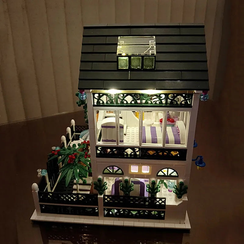 Building Blocks MOC Street Expert City Romantic House Bricks Toy Construction Set Toys - 6