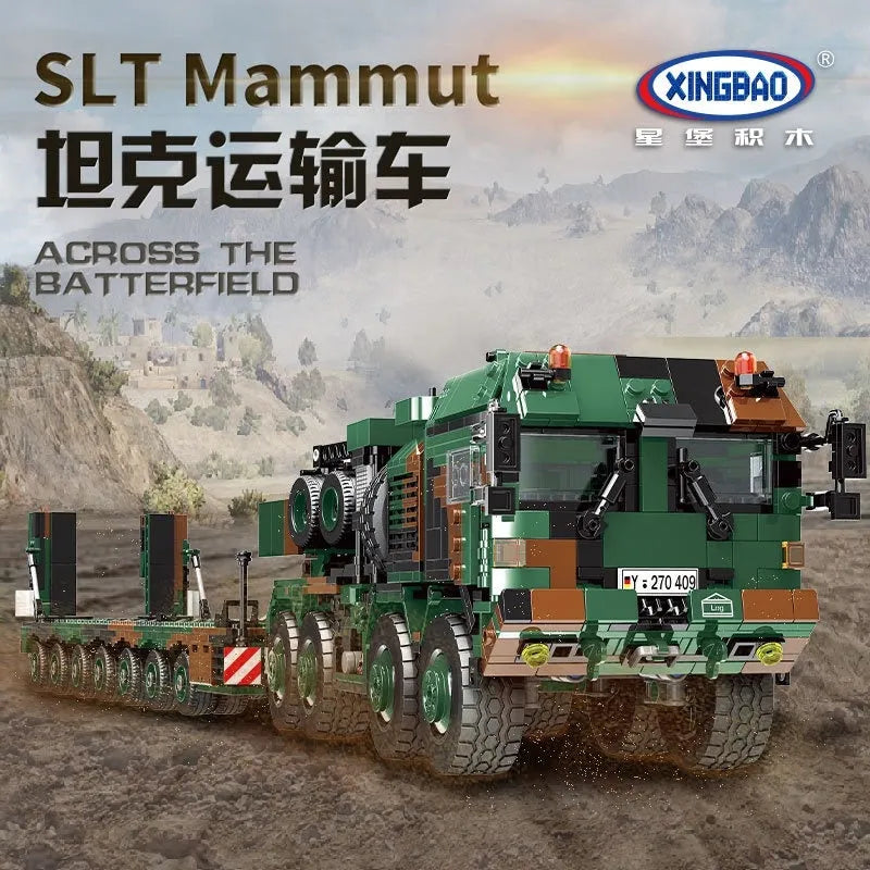 Building Blocks MOC WW2 Military Tank Transporter Vehicle Bricks Toys Construction Set Toys - 2