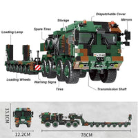 Thumbnail for Building Blocks MOC WW2 Military Tank Transporter Vehicle Bricks Toys - 4