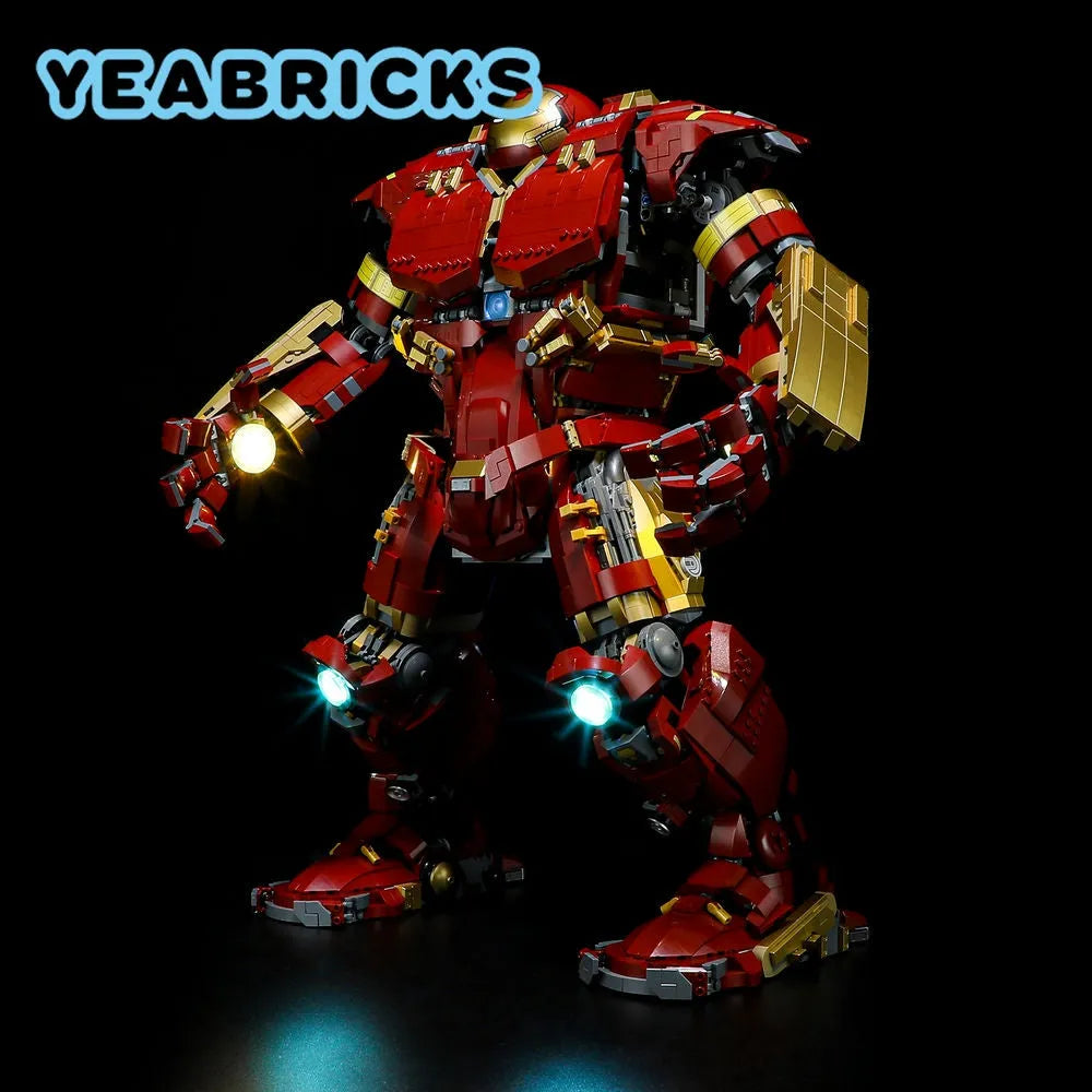 Lights Set DIY LED Light For 76210 The Hulkbuster MK44 - 7