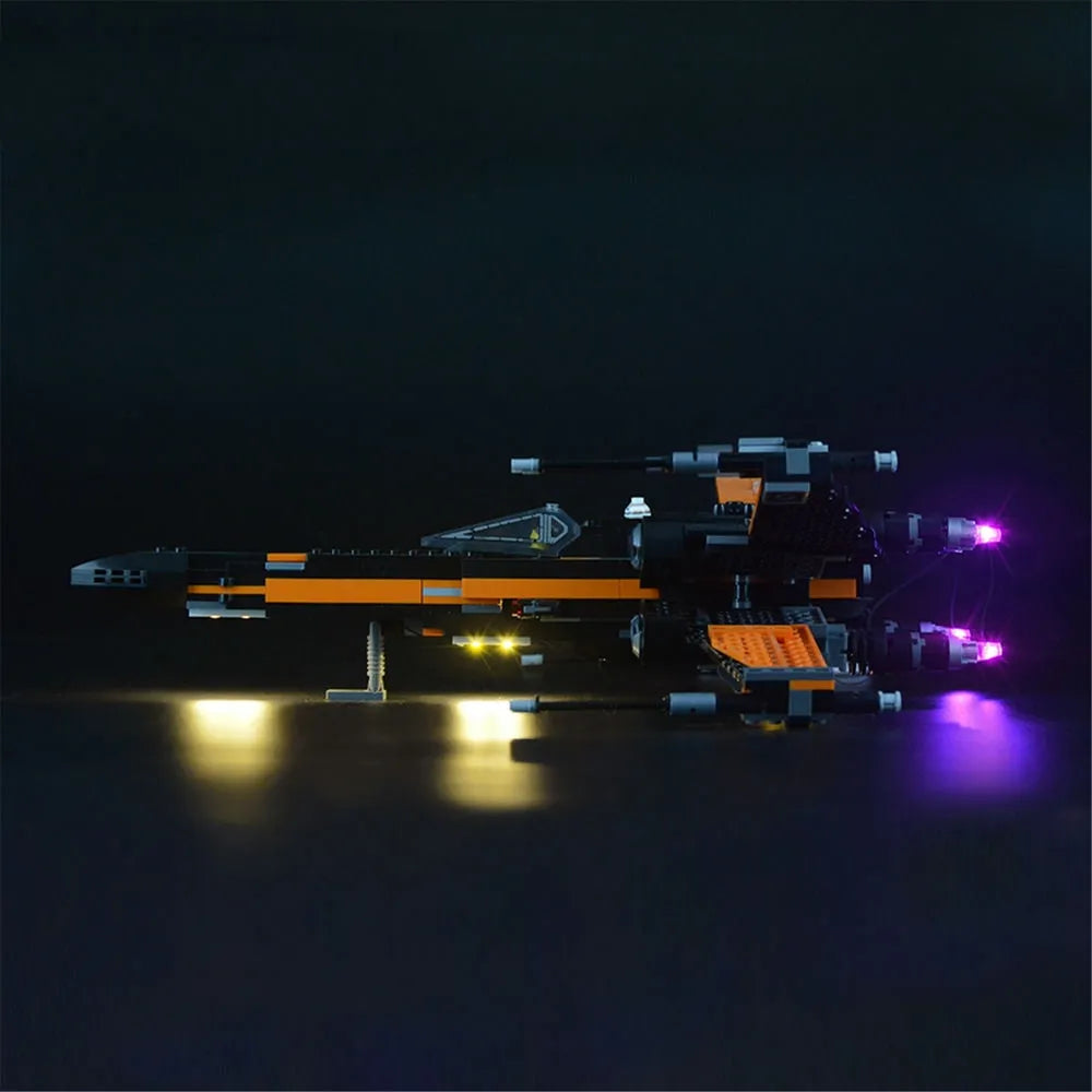 Lights Set DIY LED For 75102 Poe X - Wing Fighter - 4