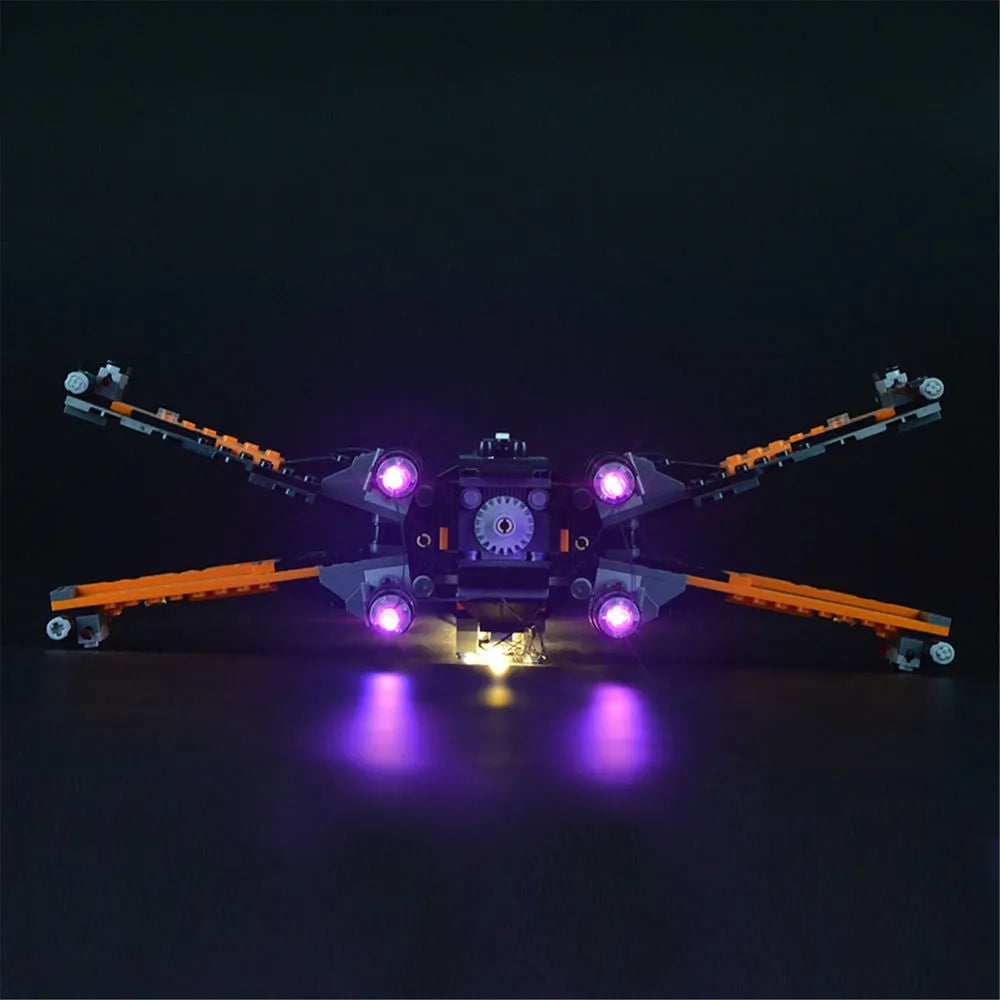 Lights Set DIY LED For 75102 Poe X - Wing Fighter - 7
