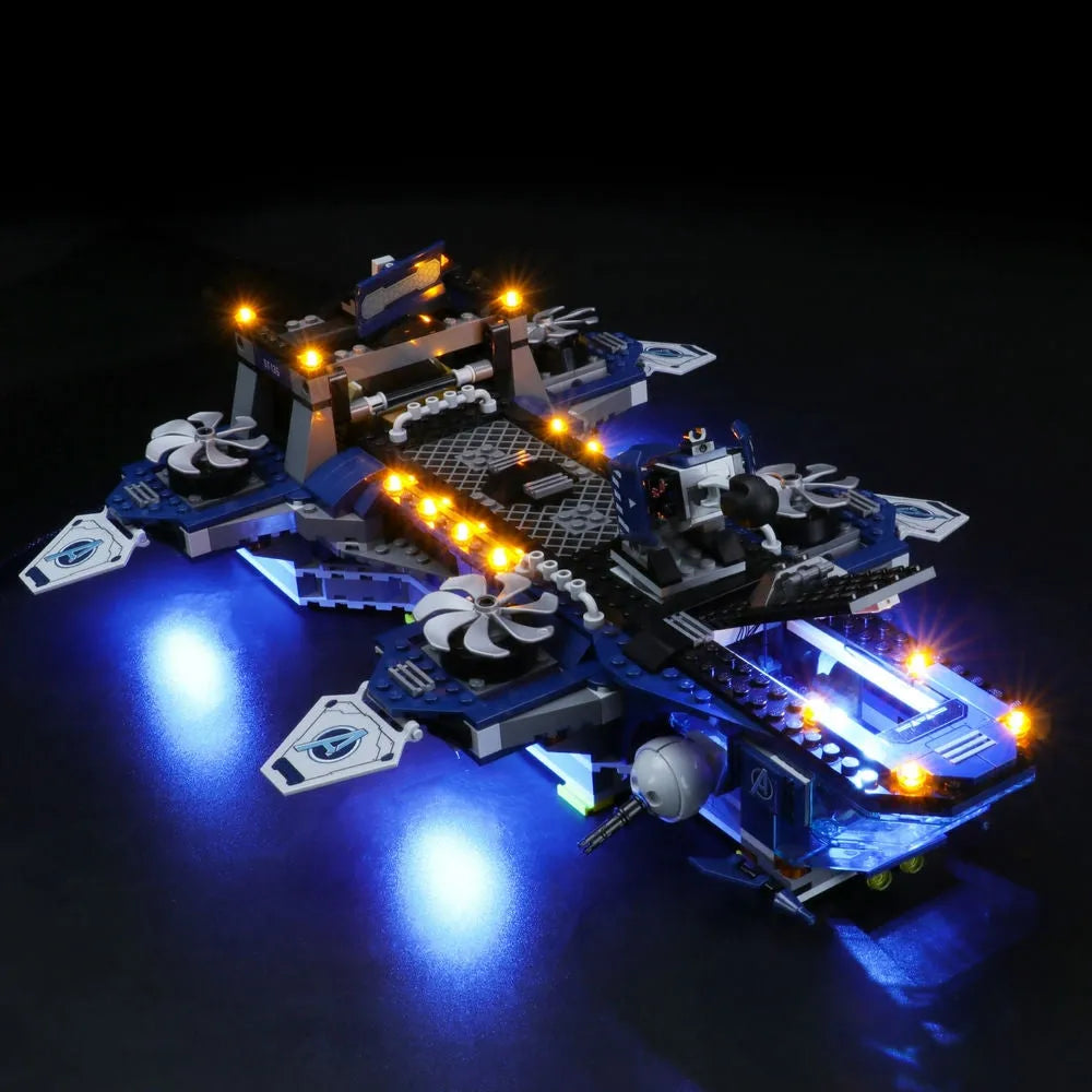 Lights Set LED Light Kit For 76153 Avengers Helicarrier - 7