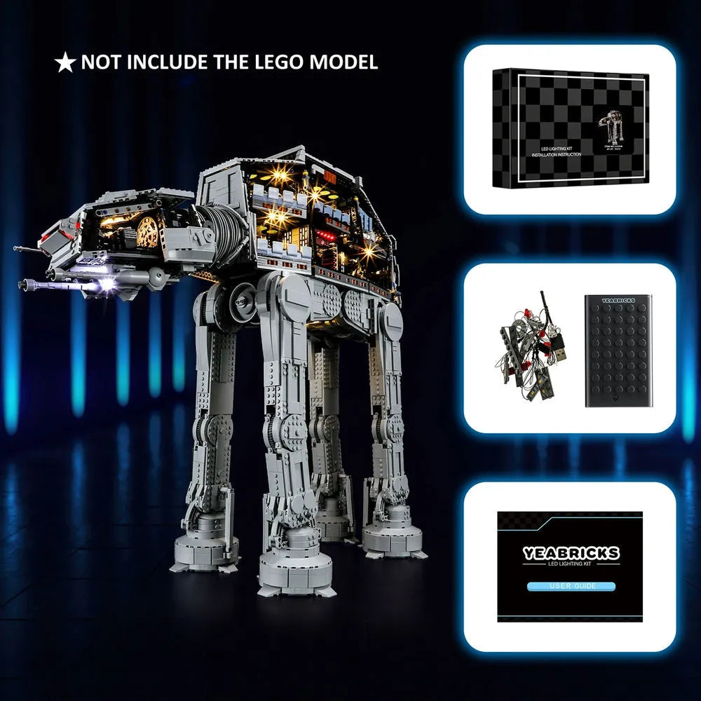 Lights Set LED Light Kit For Star Wars 75313 The AT-AT - 9
