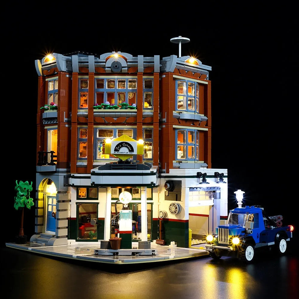 Lights Set LED Light Set For 10264 Corner Garage Construction Set Toys - 1