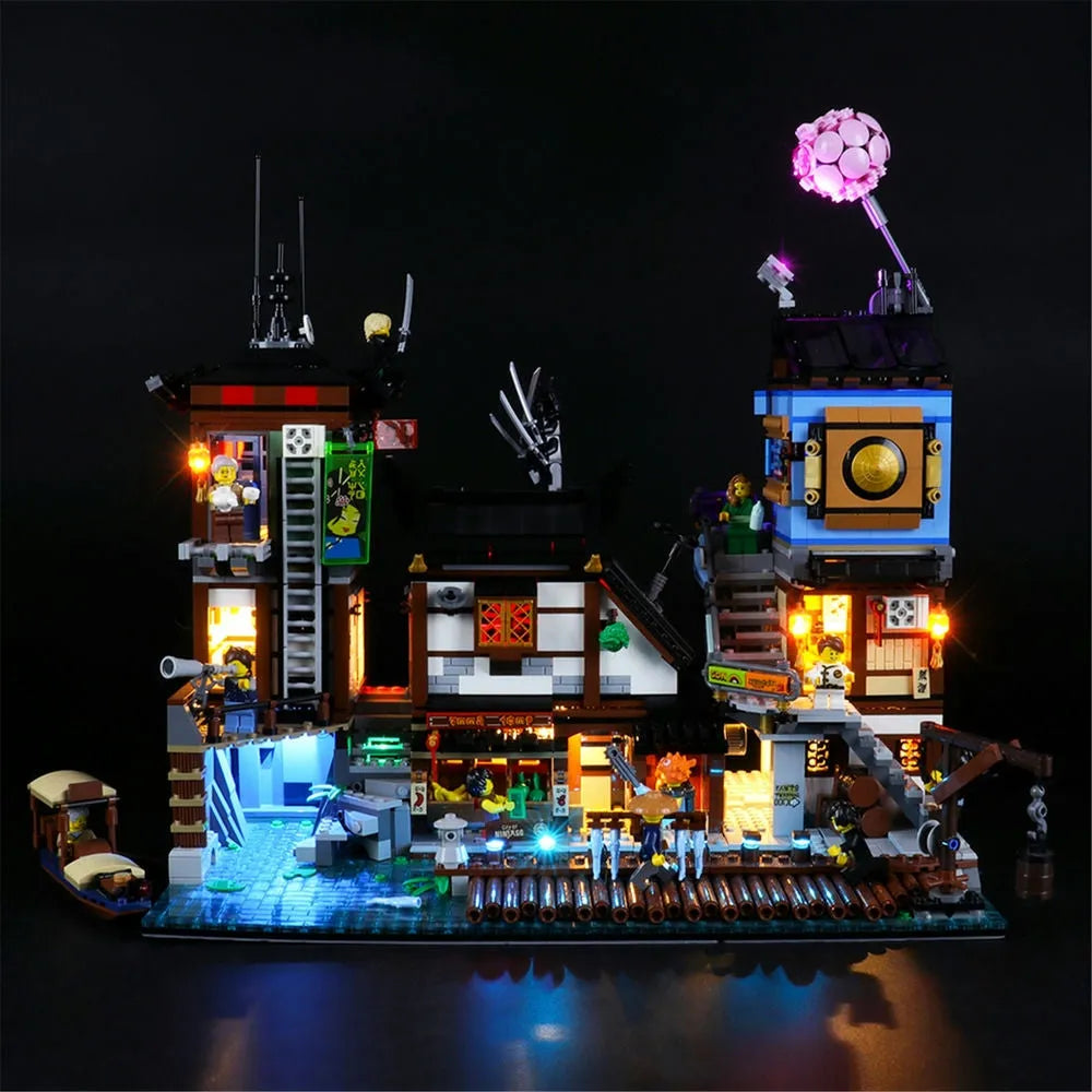 Lights Set LED Light Set For 70657 Ninjago City Docks Construction Set Toys - 1