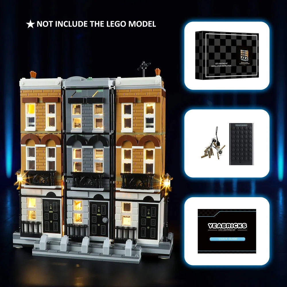 Lights Set LED Light Set For 76408 12 Grimmauld Place Construction Set Toys - 8