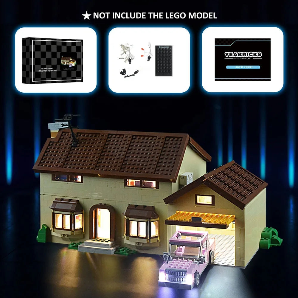 Lights Set LED Lighting Kit For 71006 The Simpson House - 10