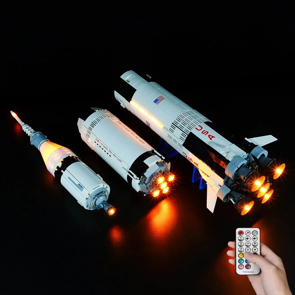 Lights Set LED Lights For 21309 The Apollo Saturn V Construction Set Toys - 6